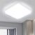 Eyesgood Lampara Techo, Plafon LED Techo 36W Lampara Techo Dormitorio,3240LM 6500K Lamparas de Techo,IP44 Plafones Para Techo LED, Luz LED Cuadrado Blanco Para Cocina Baño Habitacion Ø230*H40mm