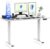 FLEXISPOT EC5 Escritorio Elevable Eléctrico con Tablero Blanco Entero(160X80cm) – Standing Desk, Ajustable en Altura 62-127cm – con recordatorio y Memoria de Altura para Oficina y Hogar – 2 Motores