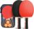 flintronic Raqueta de Tenis de Mesa, Set de Ping Pong Portátil con 2 Raquetas de Ping Pong Profesional, 3 Pelotas de Tenis de Mesa, para Juegos de Interior y Exterior