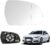 Gfamous Espejo Retrovisor Coche Derecho,Espejo retrovisor de Cristal para Coche,Cristal de Retrovisor Calefactable Compatible,con placa de soporte para Audi A3、A4、A5