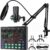 Gofemial Kit de Microfono PC Streaming con Mesa de Mezclas DJ, Microfono Condensador USB Controladora DJ Interfaz de Audio con Tarjeta de Sonido, con Soporte de Micrófono para iPhone Karaoke Podcast