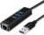 hanmir Hub USB 3.0 Adaptador USB 4 en 1 Puertos USB a Gigabit Ethernet de 5 Gbps con puerto de red RJ45 Ethernet para Windows Mac OS Linux, etc Negro