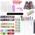 HEPAZ Nail Art Design Kit,83 Piezas Nail Art Kit Herramientas,15pcs Pinceles 30pcs Rollos de Cintas Adhesivas Uñas,5pcs de Lápiz de Punto