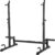 HOMCOM Soporte Multifuncional para Barras de Pesas Flexiones Sentadillas Ajustable en Altura y Ancho Equipo de Fitness de Acero para Gimnasio en Casa 123-170x103x111-161 cm Negro