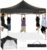 HOTEEL Cenador Plegable 3×3, Carpa Plegable 3×3 Cenador de Jardín Resistente al Agua, Estable, Resistente al Invierno, Carpa para Exteriores con 4 Paredes Laterales para, Jardín, Fiestas, Negro