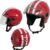 Jet Casco Moto Scooter Quad ECE 22-06 Visera Pantalla Rojo XL