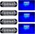 KaiDengZhe 4pcs Luces de Advertencia de Emergencia 4LED Ultrafinas Azules Luces Estroboscópicas Intermitentes Peligrosas Universal Coche 12-24V Caravana Campista Motocicleta Furgoneta