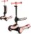 Kinderkraft HALLEY, Patinete 2 en 1, Para Niños, Ajustable, Draisienne, Triciclo, Multifuncional, Bici, 3 Ruedas, LED, De 2 años hasta 50 kilos, Rosa