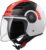 LS2, Casco jet de moto Airflow condor, XL, Negro Blanco Rojo