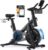 MERACH Bicicleta Estática en Casa, Bicicleta Spinning con Monitor LED, Transmisión Silenciosa por Cinturón y Cómodo Cojín de Asiento, App Propia, Capacidad de 122 kg, Entrenamiento Aeróbico