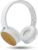 Metronic 480030 – Auriculares inalámbricos Diadema Bluetooth 5.0 Ligeros, Ajustables, Plegables con Detalles en bambú, Cascos sin Cable Bluetooth 5.0, Blanco