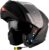 MT Genesis SV Negro Mate Twiins HF3 Bluetooth-Intercom Integrado – Casco de Moto Modular con Visor Solar – Homologado ECE 22.06