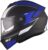 MT Helmet Casco Abatible Genesis Talla M (57/58) Modelo Talo Negro Mate Y Azul con homologacion 22.06