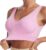 OIUHJN Sujetador deportivo MID liso sin costuras para mujer con almohadilla de sujetador extraíble, Rosa., XL