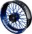 OneWheel – Adhesivo para llantas de moto para todas las llantas de 17 pulgadas Supermoto (ambos lados, incluye Spokes de colores) V9 – Pegatinas para borde de llanta (azul)