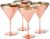 OS Oak & Steel ENGLAND 4 Copas de Cóctel Martini de Oro Rosa, Copa de Acero Inoxidable Inastillable – Mantiene las Bebidas Frías Durante Largos Periodos de Tiempo, Sin Necesidad de Hielo