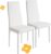 Pack 2 Sillas Lauter Polipiel – Set de Sillas de Comedor, Asiento y Respaldo Acolchado, Set de sillas de Comedor,SGS Tested,2 Piezas (Blanco)