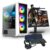 PC Racing Cosmo Pack Gaming AMD Ryzen 7 5700G/16GB/1TB + 256GB SSD/RTX 3050 + Monitor 24 + Combo Gaming