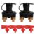 Pinsheng Interruptor Principal Desconector de Coche 12V, 2 Piezas Interruptor de Desconexión de Batería Aislador, Desconector de Batería de Coche Barco Moto Camión con 4 Llaves Extraíbles