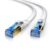 Primewire – 7,5m – Cable de Red Cat 8.1 Plano – 40 Gbits – Gigabit Ethernet LAN 40000 Mbits con conector RJ 45 – Revestido de PVC – Blindaje U FTP Pimf – Compatible Switch Rúter Modem PC Smart-TV