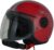 protectWEAR Casco Jet con 2 visores en Color Negro Mate con Rayas Plateadas H710