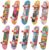 QINIFIFY Finger Skateboards, 6 Piezas Mini Finger Skate Profesionales Mini Diapasón Monopatines para Dedos Fingerboards Juguete Skatepark Regalo Creativo de Juegos Deportivos para Niños