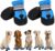 QKURT 4 Piezas Protector de la Pata de Las Botas del Perro,Botas para Perros,Zapatos Impermeables para Perros con Correas Reflectantes,Ajustable Lavable Antideslizante Zapatos de Perro para Grande(L)