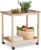 Relaxdays Carrito Cocina de 2 Niveles con Placa de Cristal, Madera de Nogal, Marrón, 62 x 66 x 38 cm