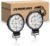 RIGIDON 2Pcs Mini Faros trabajo led, 3.2 pulgadas 42W luz de trabajo, 12V 24V foco led Spotlights, lámparas de conducción para off road camión coche ATV 4×4 tractor moto, 6000K blanca led antiniebla