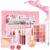 RoseFlower Kit de maquillaje profesional, juego completo de maquillaje con paleta de sombras de ojos, lápiz labial corrector, estuche de maquillaje de viaje todo en uno para mujeres y niñas #1