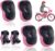 Rseuphiee 6 Piezas Protecciones Patines, Ajustables Set Rodilleras Coderas y Muñequeras, Protecciones Patines Niño, Equipo de Protección Adulto, para Ciclismo, Monopatín, Escalada y Otros Deportes