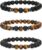 Senteria 3-6 Piezas 8mm Pulsera de Cuentas para Hombres Mujeres Pulsera de Ojo de Tigre Pulsera de Piedra Natural Mala Agata Yoga Pulsera Elástica para Hombres