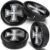 SkinoEu 4 x 60mm Universal Tapas de Rueda de Aleación Centro Centrales Tapacubos para Llantas Coche Tuning Negro Plata Iron Cross CXZ 6