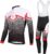 SKYSPER Ciclismo Maillot Hombres Jersey Pantalones Largos Culote Mangas Largas de Ciclismo Conjunto de Ropa Maillot Otoño Invierno Primavera 3D Acolchado para Deportes al Aire Libre Ciclismo Bicicleta