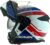 SMK Helmets Casco Modular GULLWING SUPERTOUR Blanco Azul y Rojo Homologación 22.06 con Doble Visor P/J (L 59/60)