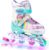 SULIFEEL Rainbow Unicorn Patines en línea para niñas Niños 4 Tamaño Ajustable Ruedas iluminadas Patines para niños Principiantes