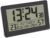 TFA Dostmann 60.2557.01 – Reloj de Pared Digital controlado por Radio, Pantalla Grande, indicador de Temperatura, Fecha, día de la Semana, plástico, Color Negro, 206 x 30 x 130 mm