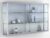 Vitrina mural LINK, 2 baldas, puertas correderas, H x A x P 800 x 1500 x 200 mm.