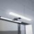 YIQAN aplique de baño de 40cm, luz de espejo LED de 10W, 800lm, lámpara de 230VAC, 4000K, luz de espejo de maquillaje blanco neto, IP44, acero inoxidable cromado